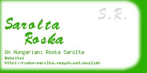 sarolta roska business card